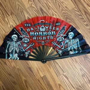 Universal studios Halloween Horror Nights 2023 oversized fold Fan with Skeleton